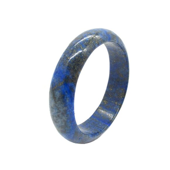 Lapis Lazuli Bangle Blue Bracelet 67 mm 8" Inner Circ. Solid - Picture 10 of 11